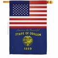 Guarderia 28 x 40 in. USA Oregon American State Vertical House Flag with Dbl-Sided  Banner Garden Yard Gift GU3902076